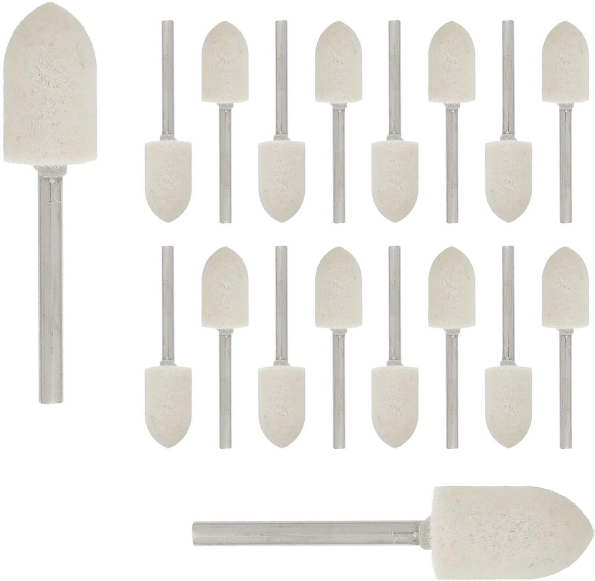Wollen Polijstschijven - Viltpolijstkegels - Sieraden Maken - Gelijkmatige Druk - 20 Stuks - Diverse Kleuren