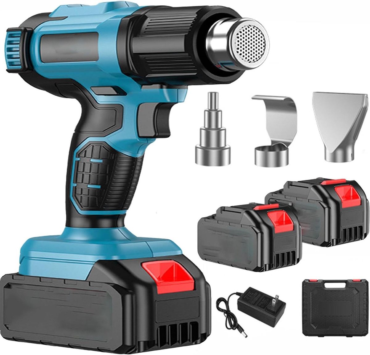 Draadloze Hittepistool - Accu Hitte Tool - Materialen Verwarmen - Dubbele Verwarmingselementen - 550 Graden Max - Zwart