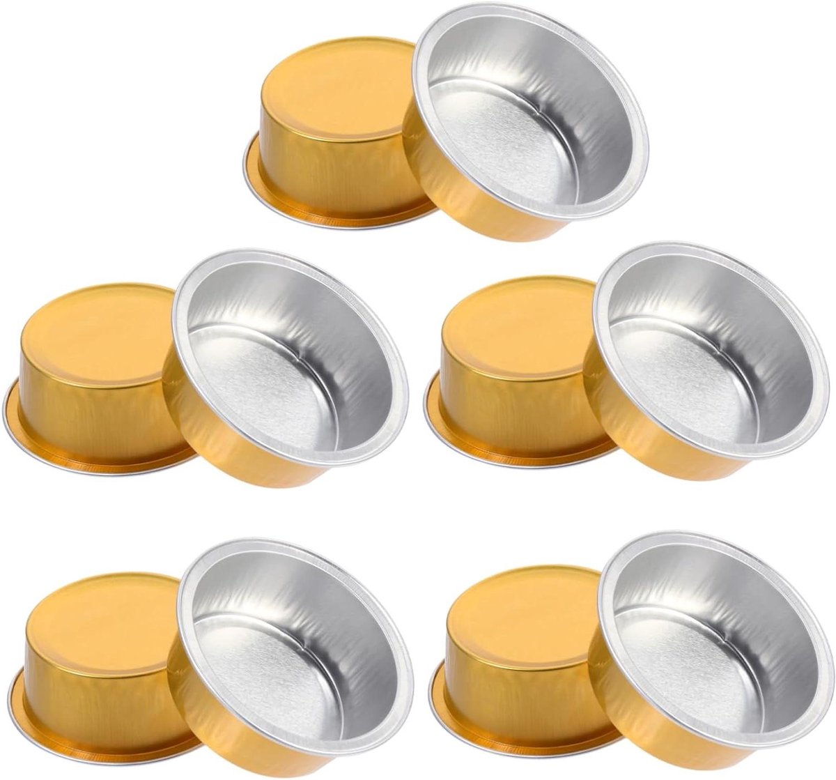 Wax Smeltkommen - Mini Containers - Ontharen Thuis - Herbruikbaar Aluminium - 30 Stuks - Zilver