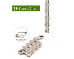 Mountainbike-ketting - Mountain bike chains are suitable for 11-speed bikes -Silver - 116 links - Bicycle repairs - Bicycle accessories - Chain for a variable-speed drive