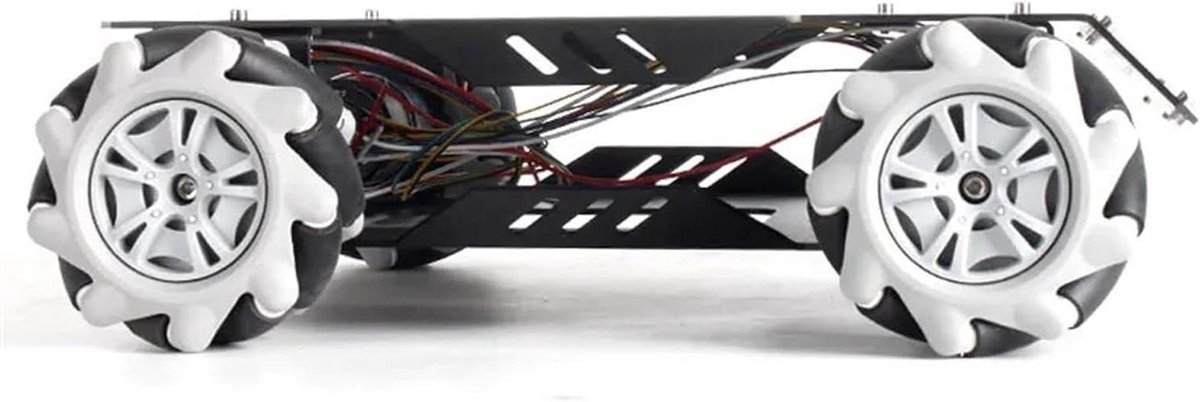 Robot Auto Chassis - RC Kit - Doe-het-zelf Projecten - Mecanum Wielen - 28.5 cm - Geel