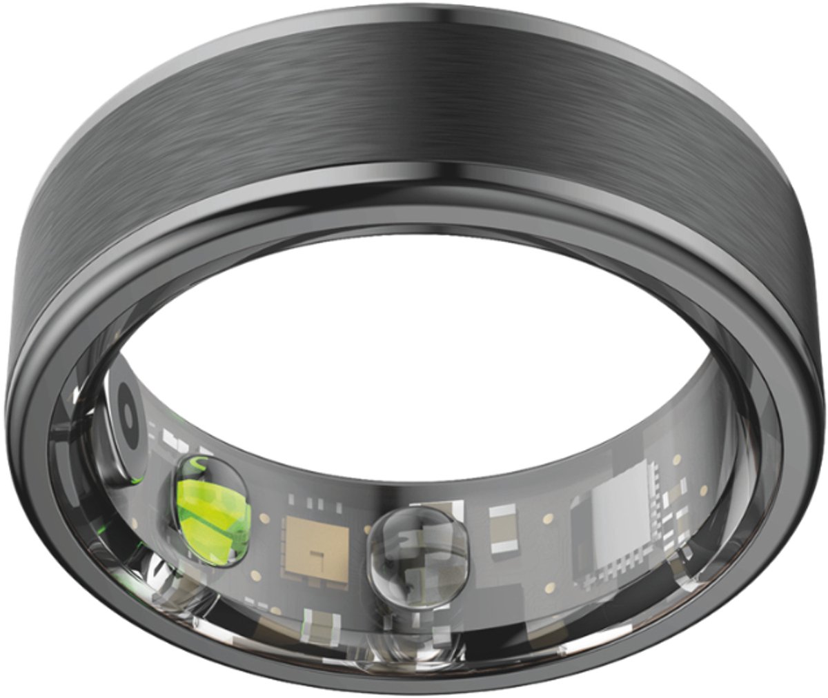 NOLATR Plus, Slimme Ring met Stappenteller, Activiteitstracker & Hartslagmeter – Zonder Abonnement & Nederlandse App – Zwart – Maat 9