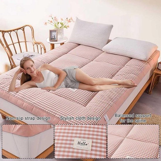 Japanse Futon Matras - Grond Matras - Comfortabel Slapen - Extra Dik - Bijna 10 cm - Wit — afbeelding 4