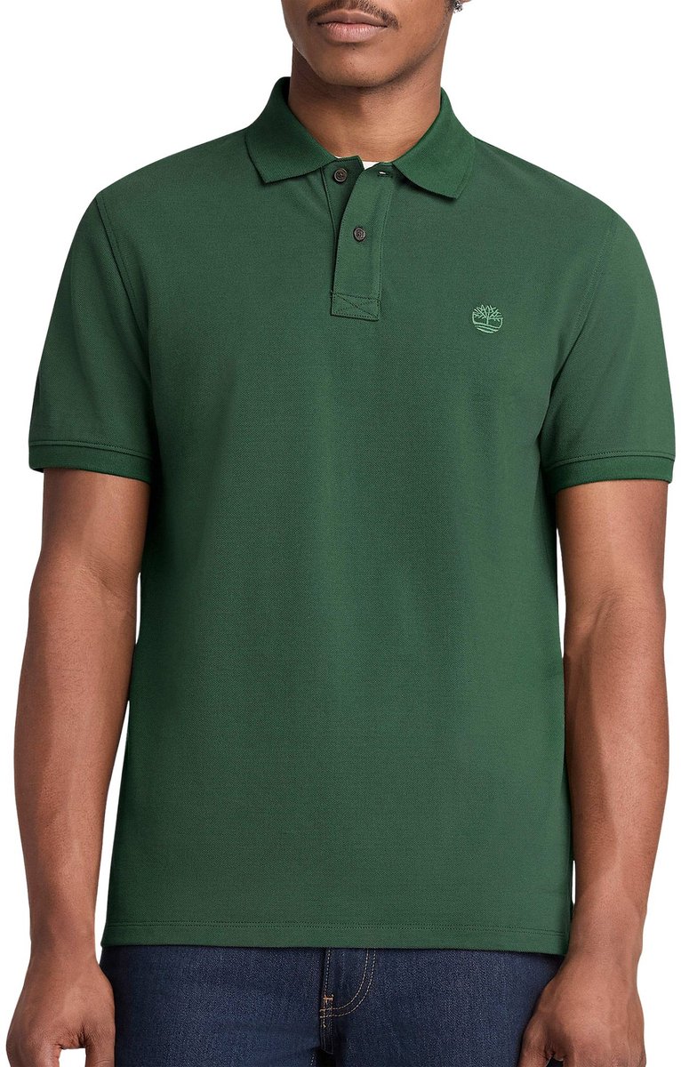 Timberland Millers River Pique Polo Heren Donkergroen