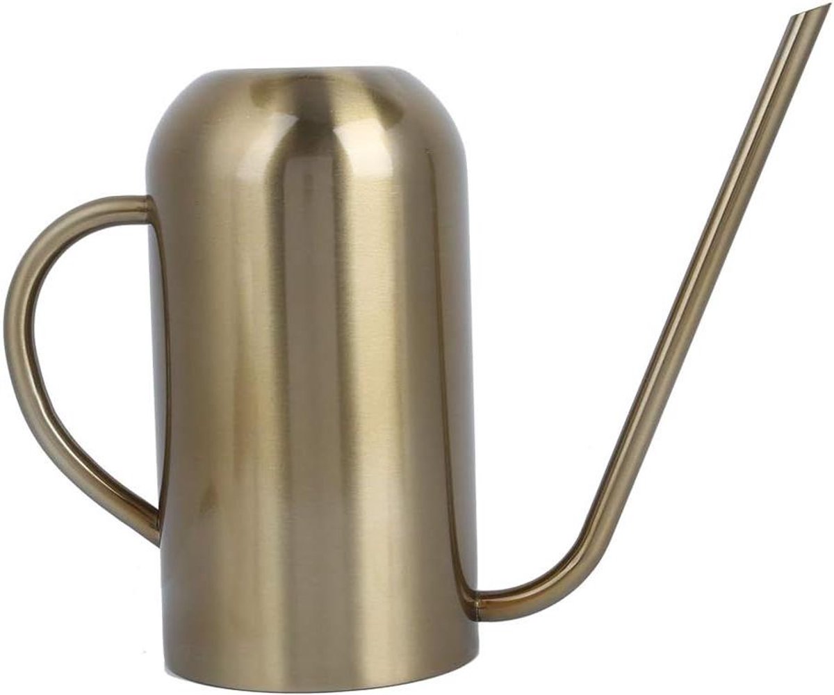 Gieter Metaal - Kleine Schenker - Binnenplanten Verzorgen - Lange Smalle Tuit - 1.5 Liter - Goud