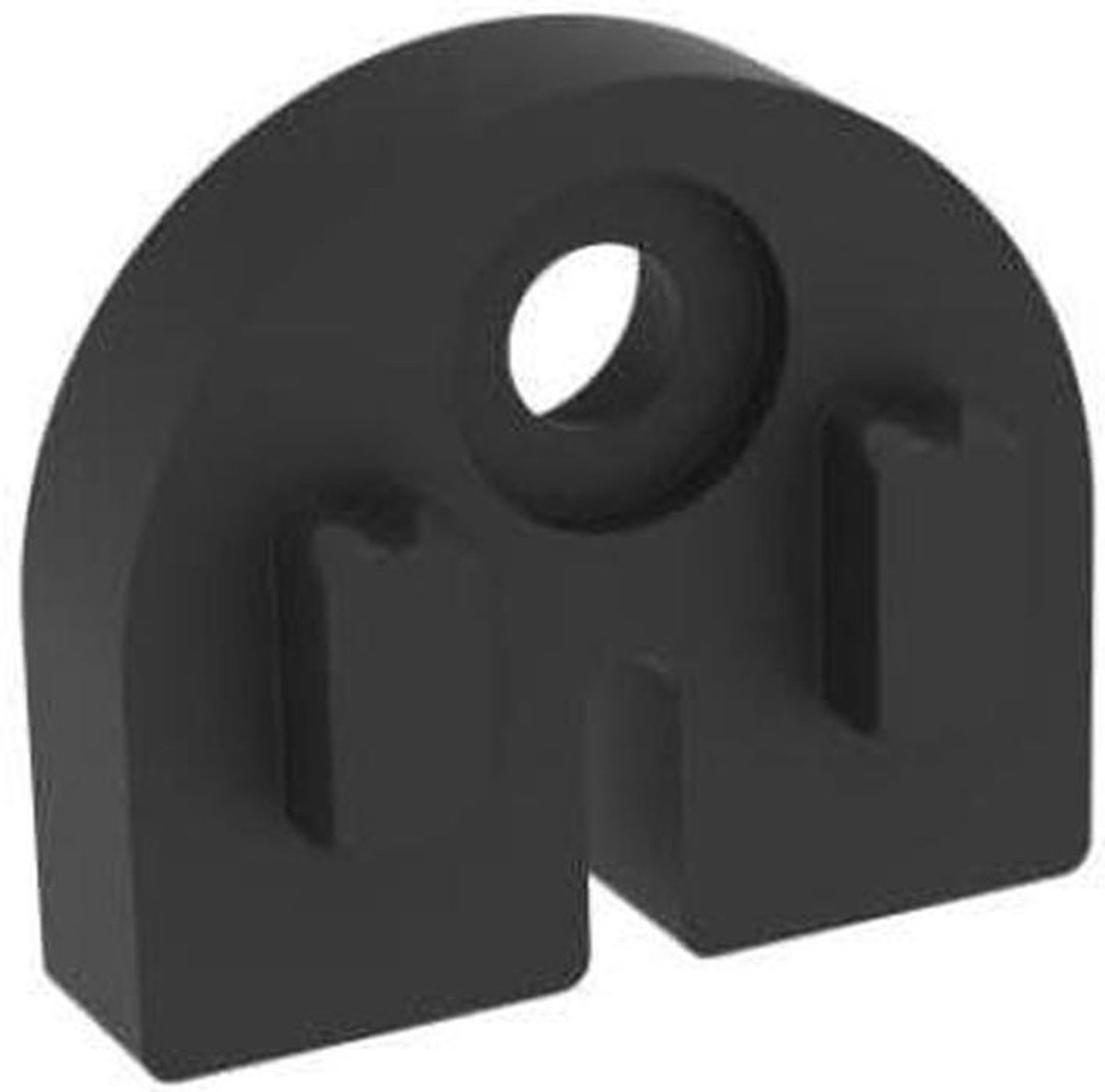 Rubberen Inzetstuk - Glasklem Afdichting - Reling Montage - EPDM Weerbestendig - 3 mm Plaatdikte - Zwart