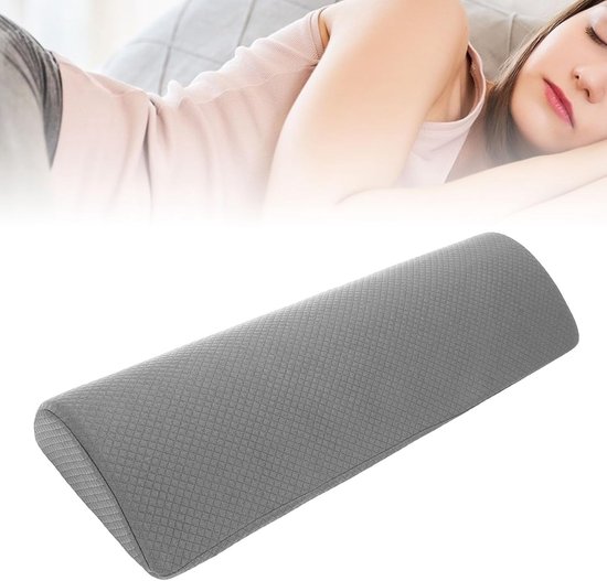 Knee Pillow for Back Sleeping, Big Crescent Bolster Cushion for Legs, Under Knee -Pillow, Ankle and Foot Comfort, Sleeping Leg Pillow, Footrest Pillow with Removable Lid — afbeelding 3