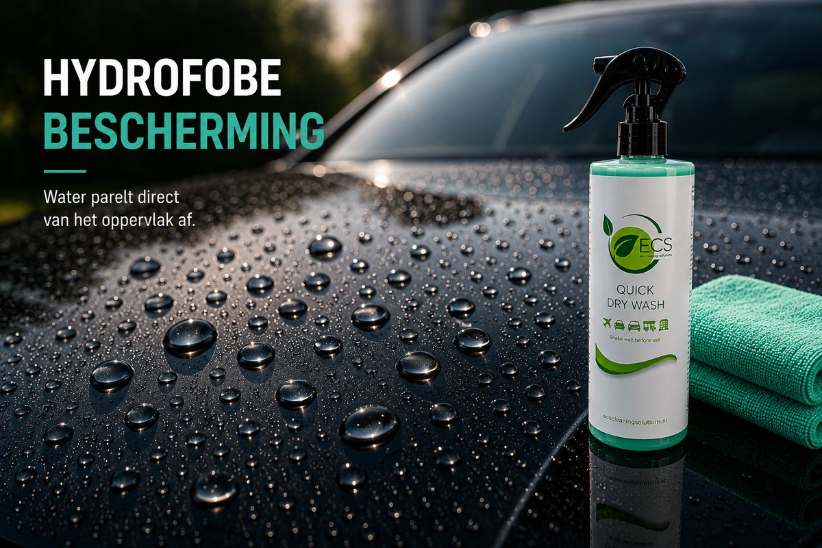 ECS Quick Dry Wash – Waterloze Autowas – Reinigt, Beschermt & Polijst in Één Stap – Nano Wax met Hoogglans Effect – 500ml – foto 4