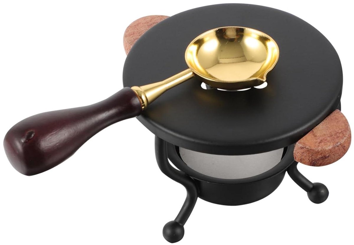 Anneome 12 Stuks Wax Sealing Kit met Smeltoven Smeltlepel Wax Beads voor Stempelen voor Enveloppen Uitnodigingen Cadeauverpakkingen