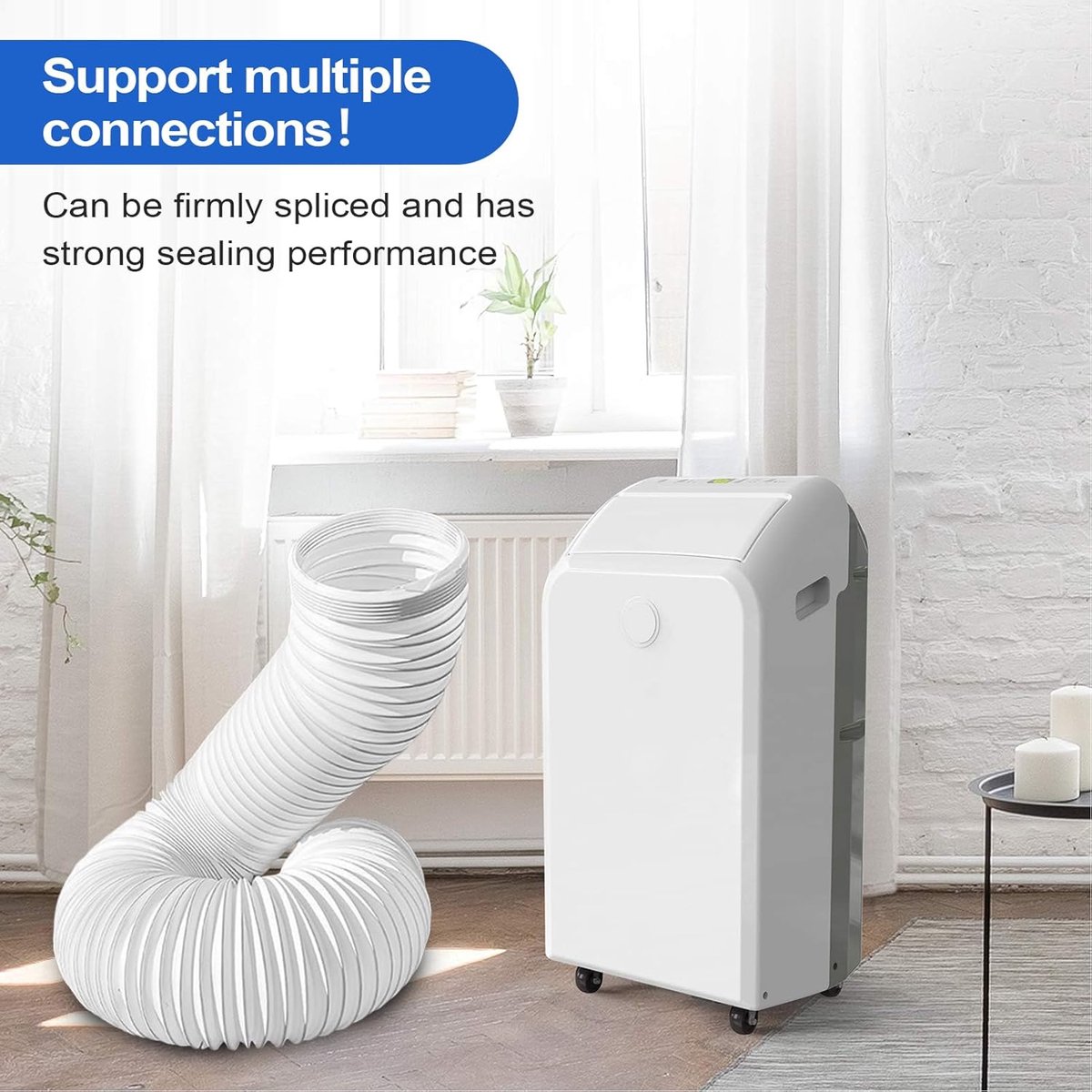 Afvoerslang Airco - Ventilatieslang Vervanging - Ruimte Koelen - Flexibel & Versterkt - 15 cm Diameter - Zwart