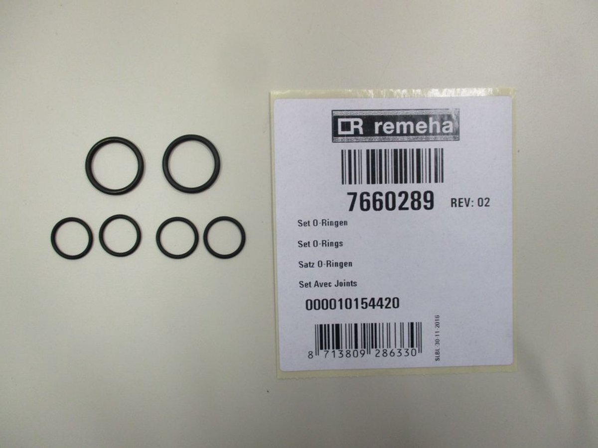 Remeha Set O-Ring Afdichting Vulunit, 7660289