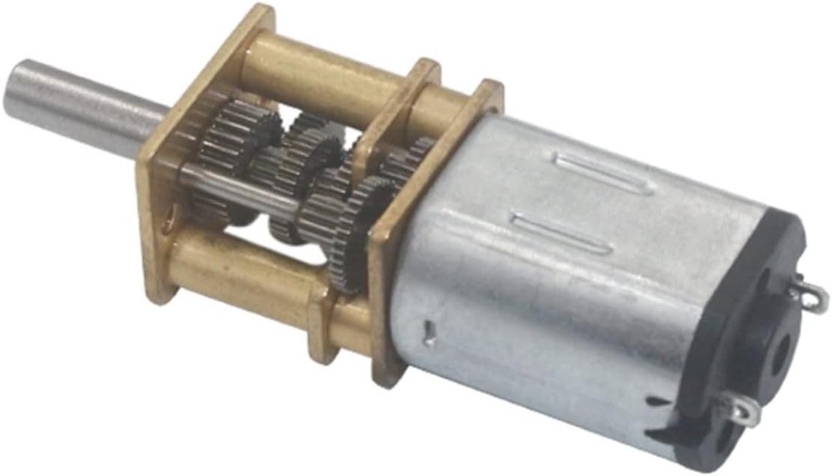 Mini Metalen Tandwielmotor - DC Motor - Modelbouw Aandrijving - Volledig Metalen Versnellingsbak - 3V 150RPM - Zilverkleurig