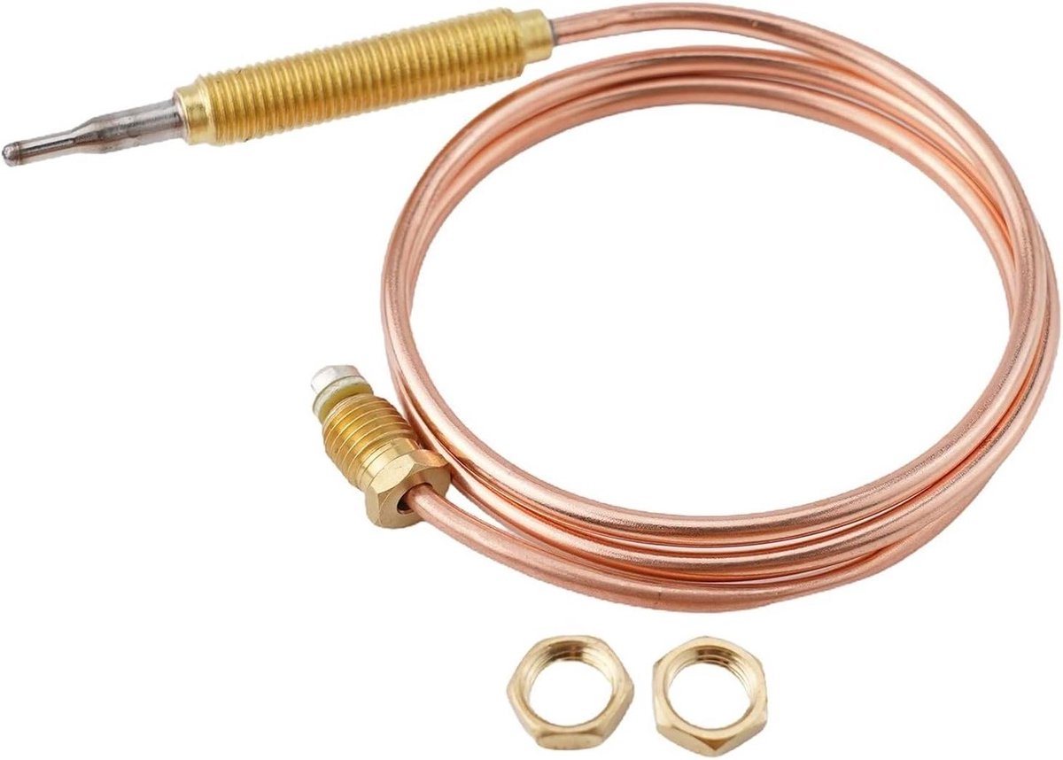 Thermokoppelsonde - Gasbrander Sensor - Apparaten Beveiligen - Hoge Gevoeligheid - 60 cm - Zilverkleurig