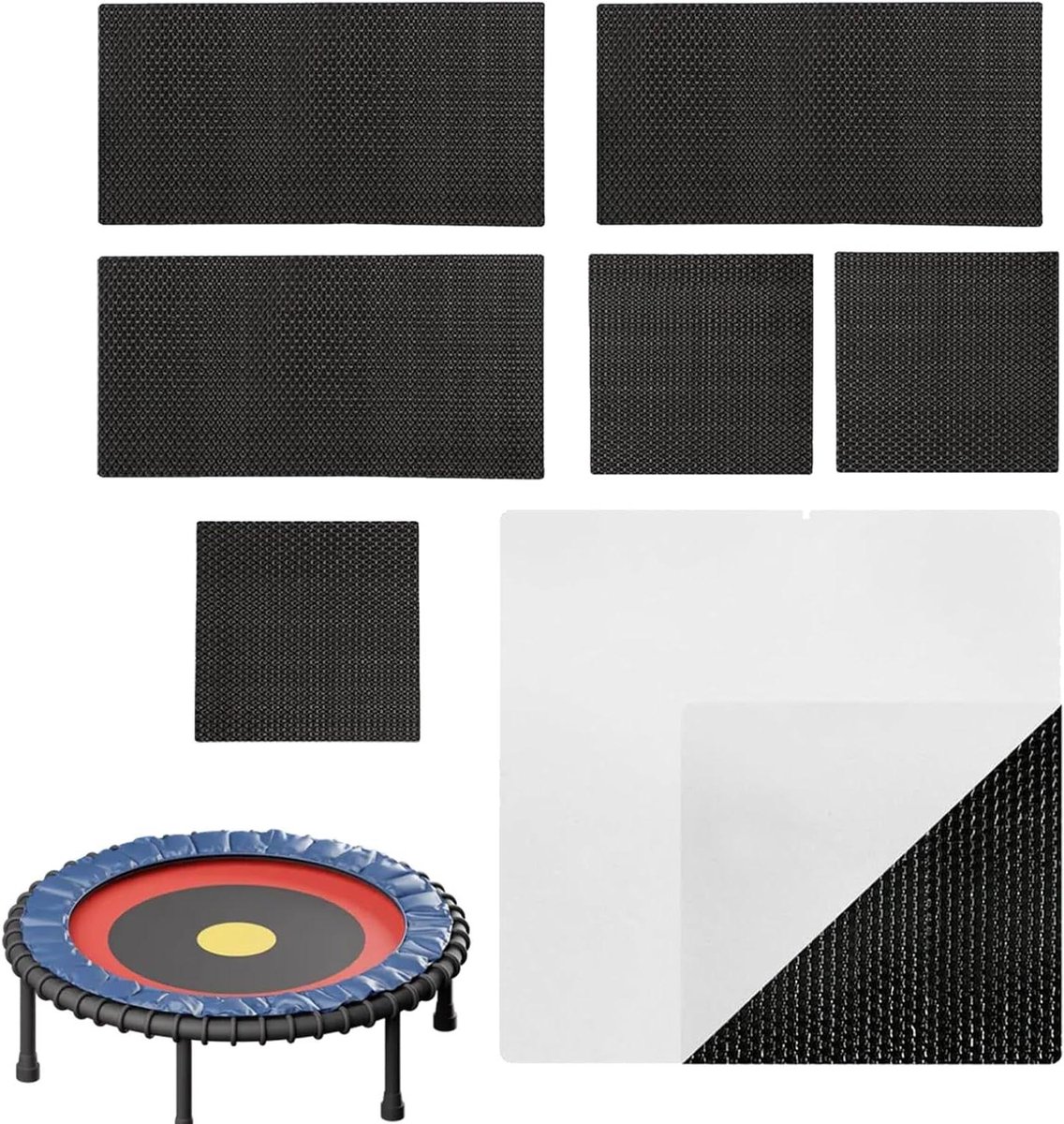 Trampoline reparatieset - Mat reparatie - Buiten sporten - Zelfklevend weerbestendig - 6-delig - A