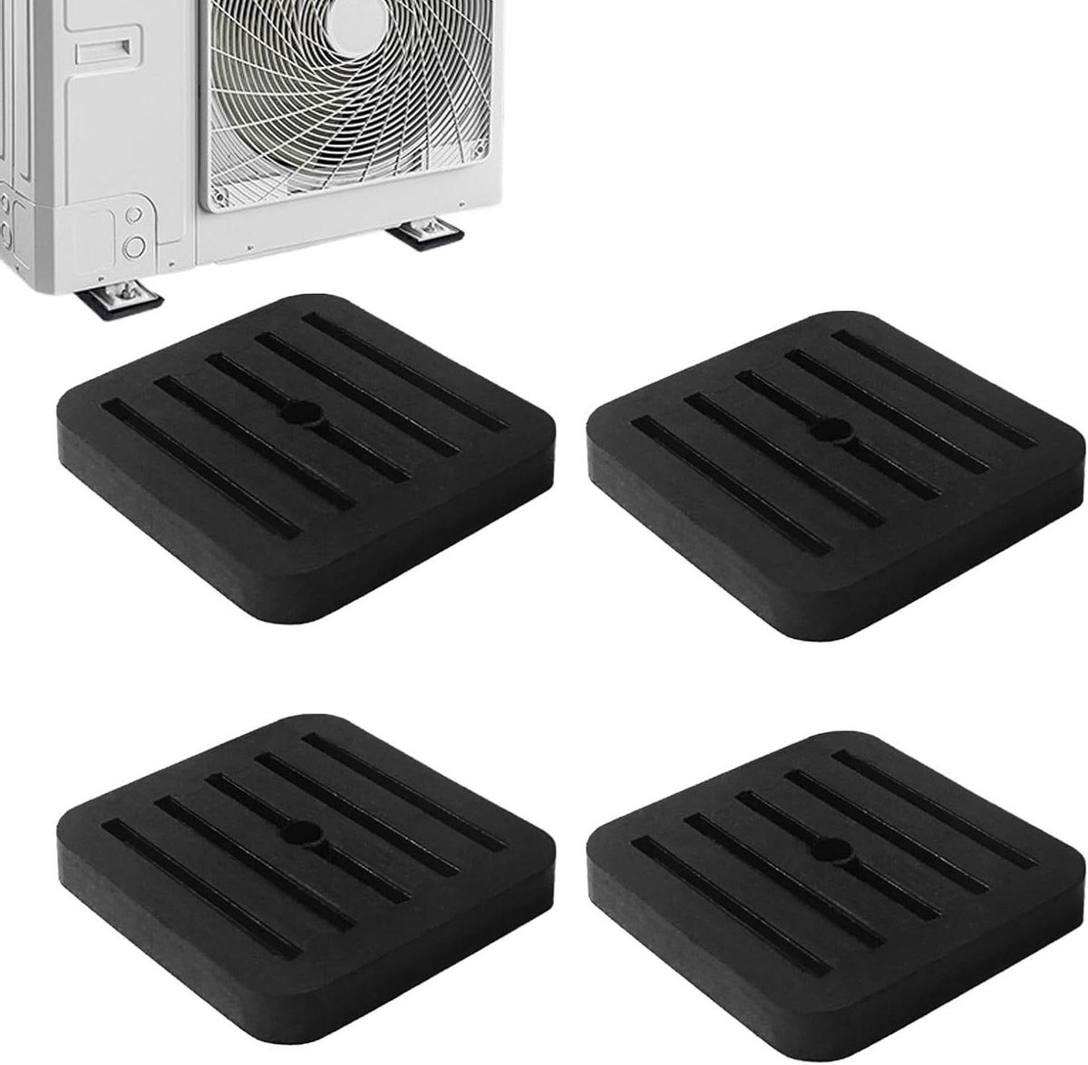 Rubberen Isolatiepads - Dempingsvoetjes - Apparaten Stabiliseren - Geluidsisolerend - 4 stuks - Zwart