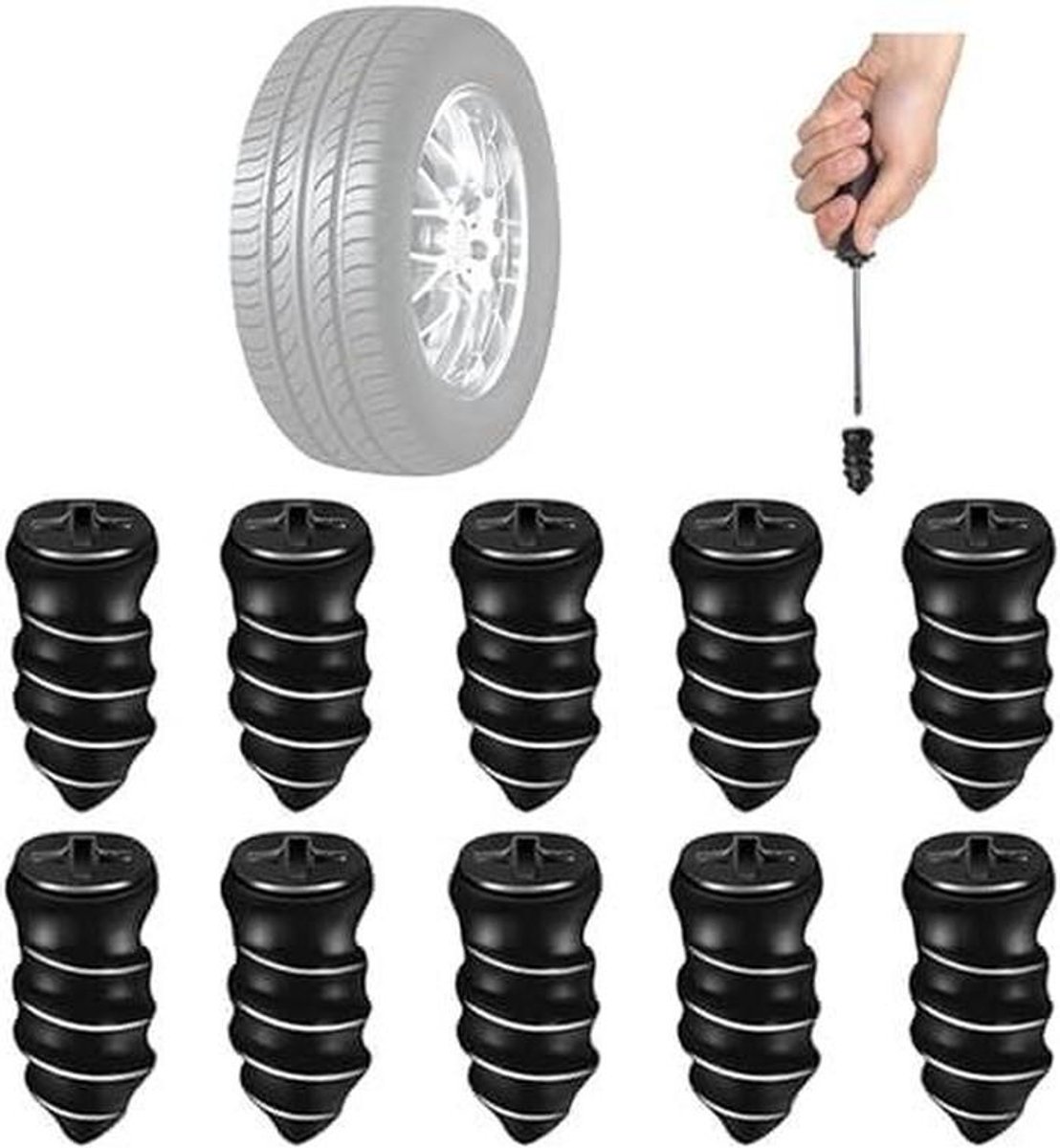 Bandenreparatie rubberen nagel, upgrade vacuüm band repareren nagel band plug kit, vacuüm band reparatie nagel snel gereedschap zelfbediening band reparatie nagel voor auto motorfiets snelle
