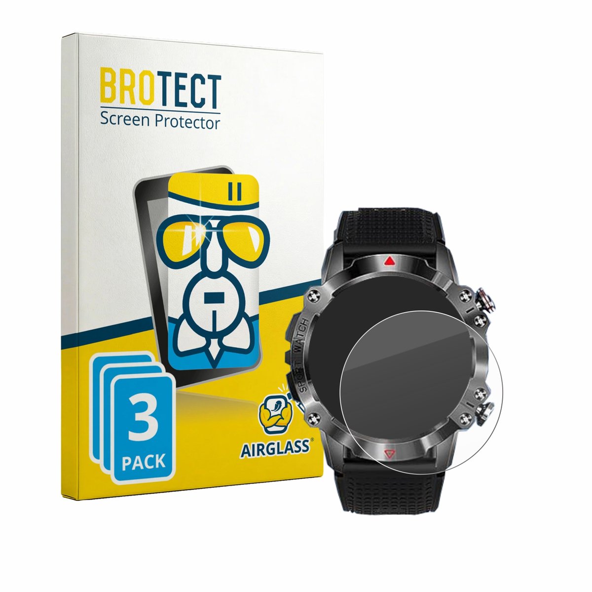 Screenprotector 3 Stuks voor Rmana KR10 1.39" Beschermglas transparant