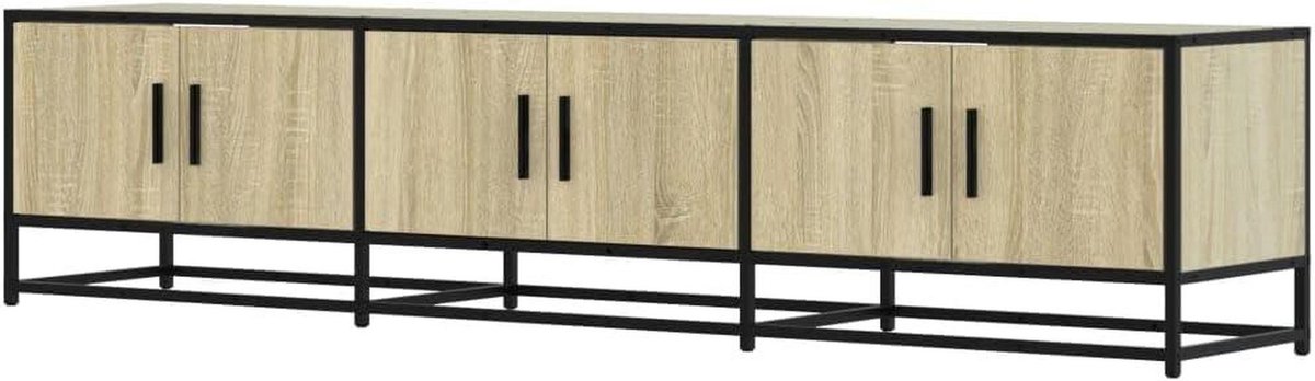 TV-kast - Tv meubel - Woonkamer Inrichting - Stabiele Bovenplaat - 180x35x41 cm - Sonoma Eiken