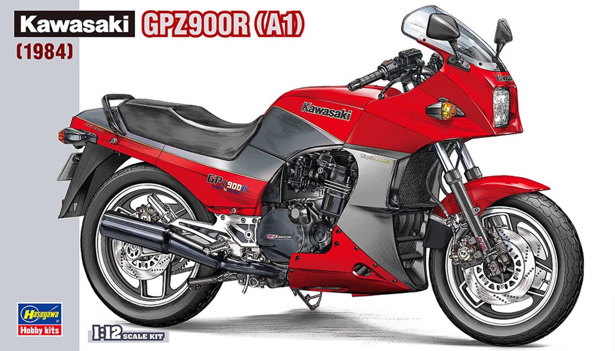 Hasegawa Modelbouwpakket Motorfiets - 21519 Kawasaki GPZ900R A1 - 1984 - Japanse Motorfiets Plastic - 1:12 - Modelbouw