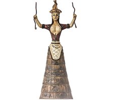 BeautifulGreekStatues Minoïsche slangengodin 16e-eeuwse replica Kretenzische genezer priesteres standbeeld 11,8 inch