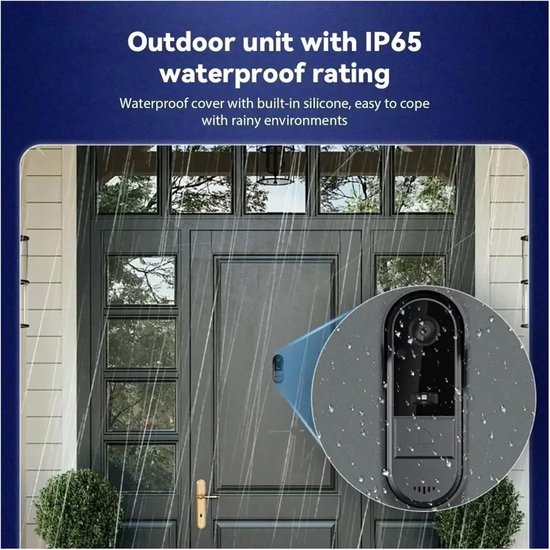 Ring Deurbel 4,3 Inch 2,4G Draadloze Videodeurbelcamera WIFI Nachtzicht Smart Home Security Deurbel Tweerichtingsintercom For Thuis Installeren In Een Handomdraai(FREE 256G SD Card) — afbeelding 3