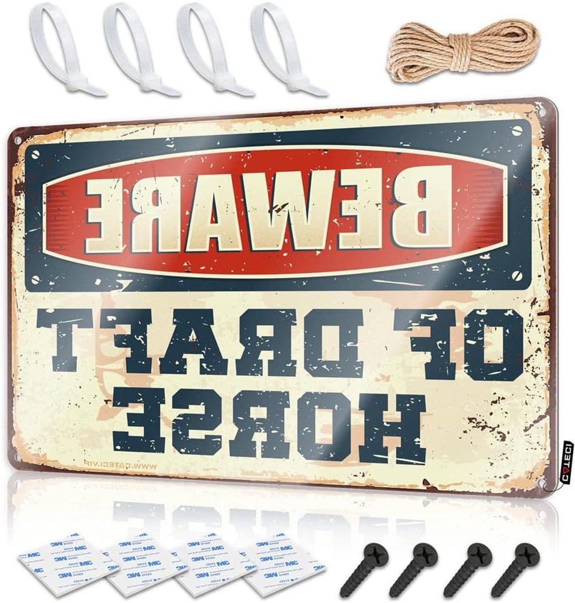 Waarschuwingsbord Metaal - Huis Regel - Deur Dicht Houden - Weerbestendig Aluminium - 20x30CM - Zwart