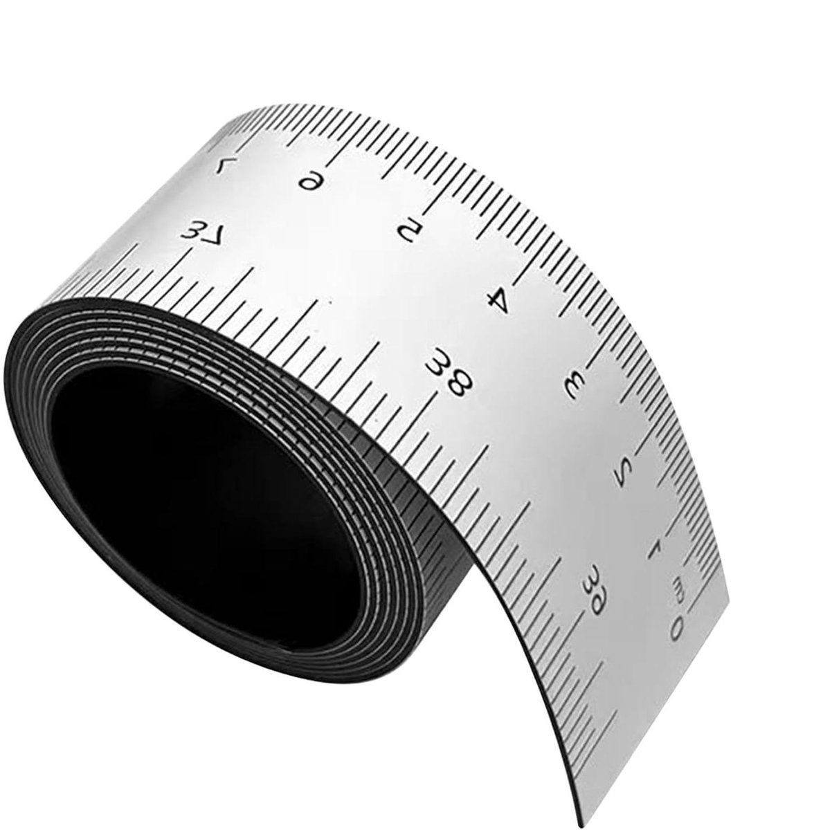 Magnetische Liniaal - Flexibel Meetlint - Werkplaats Meten - Dubbele Schaal - 1 Meter - Zwart