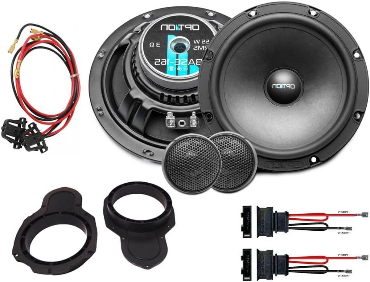 Autoluidsprekers - Composysteem - Auto Audio - Plug en Play - 16.5 cm - Zwart