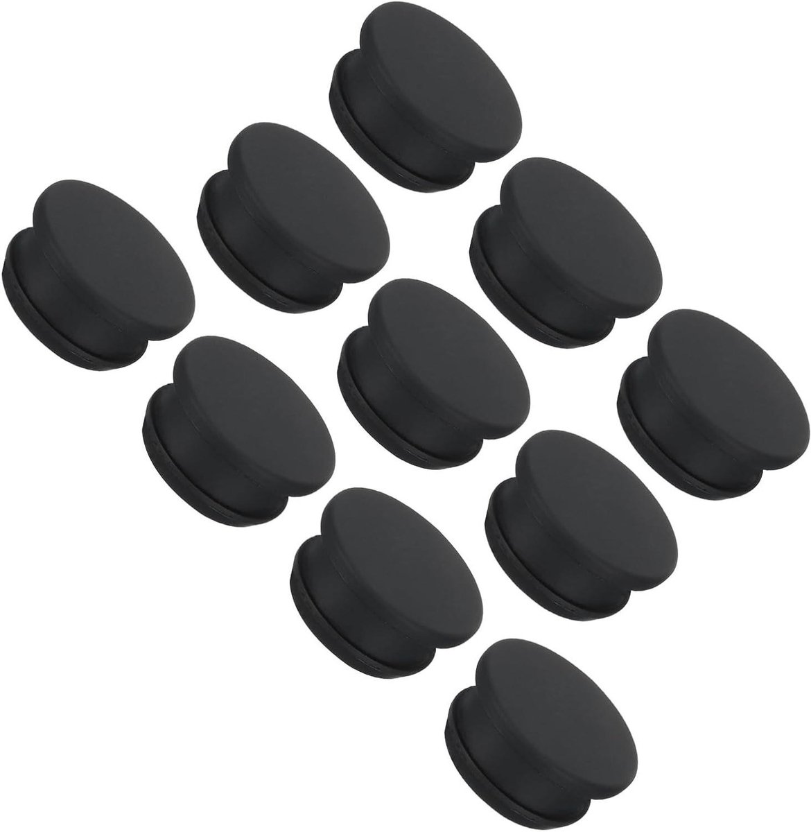 Borgpluggen Set - Gatstoppers Rubber - Gaten Afdichten - Flexibel Siliconen Materiaal - 24 mm Diameter - Zwart