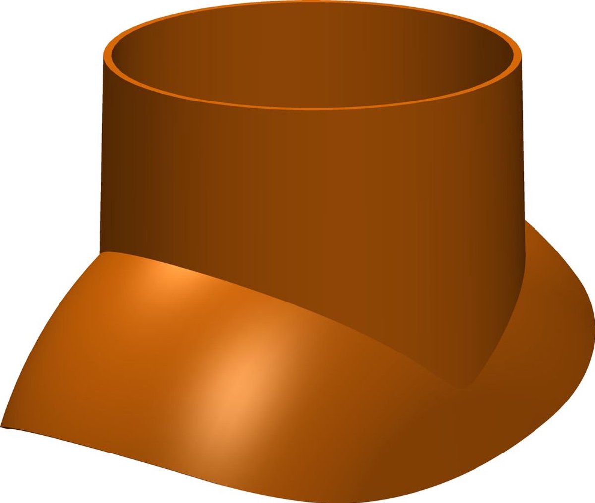 ATEC Adapter f.Klöber-grondplaten ziegelr ziegelrood DN60/100+DN80/125, 1247