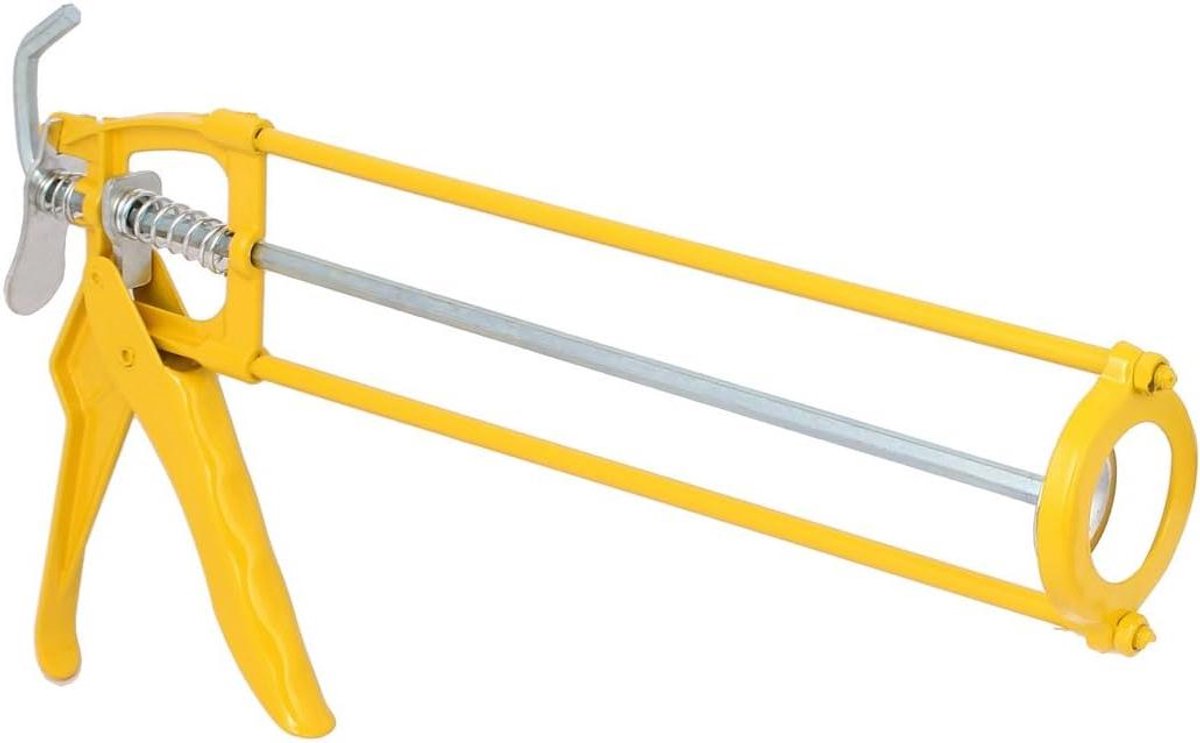 Kitspuit - Kitpistool Lijmpistool - Kit Aanbrengen - Dubbele Kolom - 33.5 cm - Geel Zilver