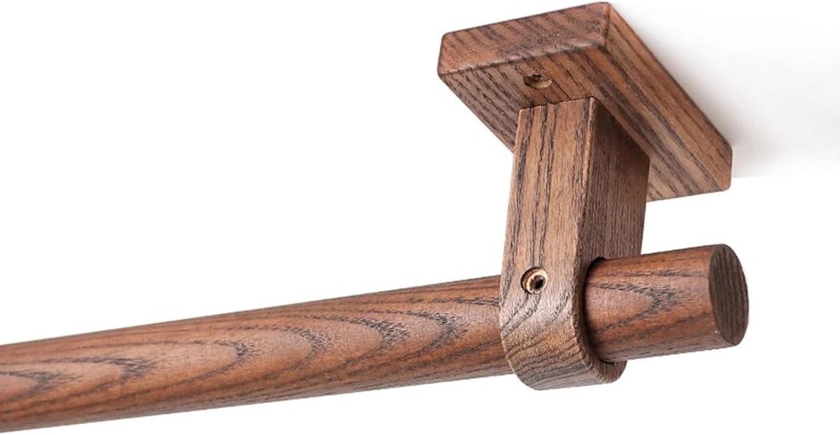 Houten Gordijnstang - Gordijnrails Raambekleding - Ruimte Verdelen - Flexibele Installatie