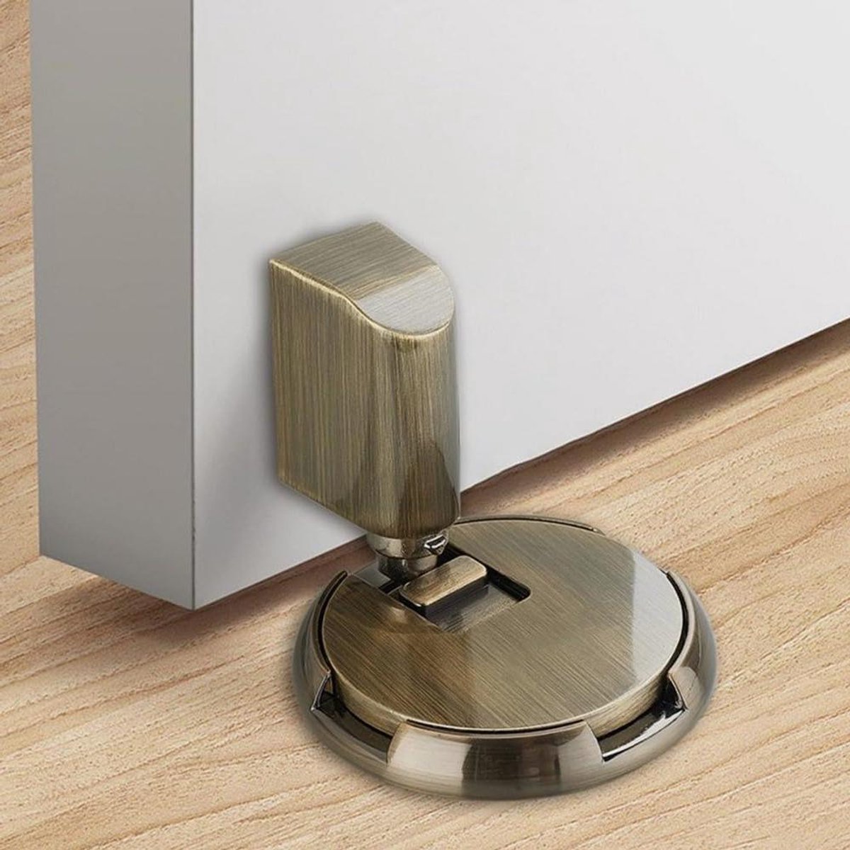 Magnetische Deurstopper - Deurvanger Deurhouder - Deuren Open Houden - Dubbel Gatvrij Ontwerp - 65 x 40 mm - Brons