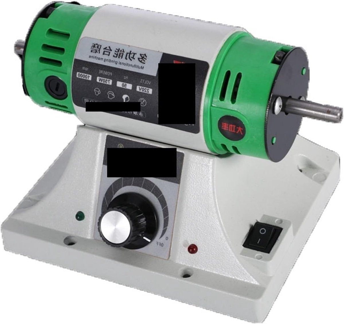 Sieraden Polijstmachine - Draaibank Slijpmachine - DIY Snijden Carven - Zuivere Koperen Motor - 06-65 mm - Zwart