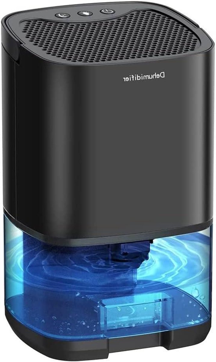 Luchtontvochtiger - Vochtvreter Apparaat - Vochtige Ruimte - Stille Slaapmodus - 1000 ml Tank - Zwart