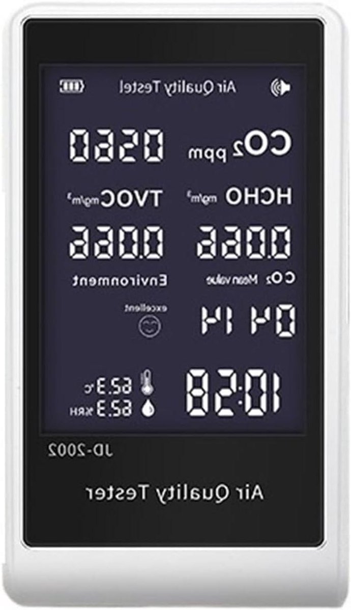 Luchtkwaliteitsmeter - CO2 Formaldehyde - Binnenklimaat Controleren - Real-time Digitaal Display - Compact Ontwerp - Niet gespecificeerd