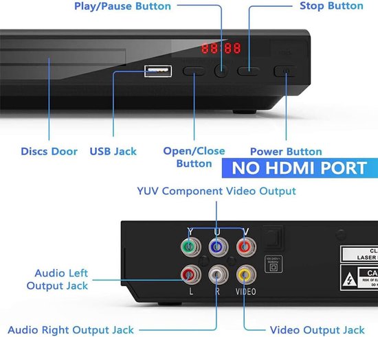 Ailan Regiovrije dvd-spelers met slimme functionaliteit voor HD 1080P video FORCD-speler voor smart tv Regiovrije FORCD-spelers — afbeelding 5