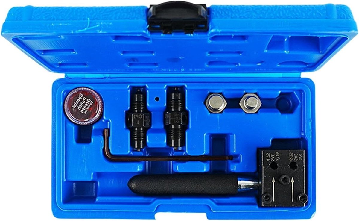 Remleidingset - Leidingset Aanzetgereedschap - Remleiding Reparatie - Dubbele Kraag Vorming - 7 Delig - Zilver