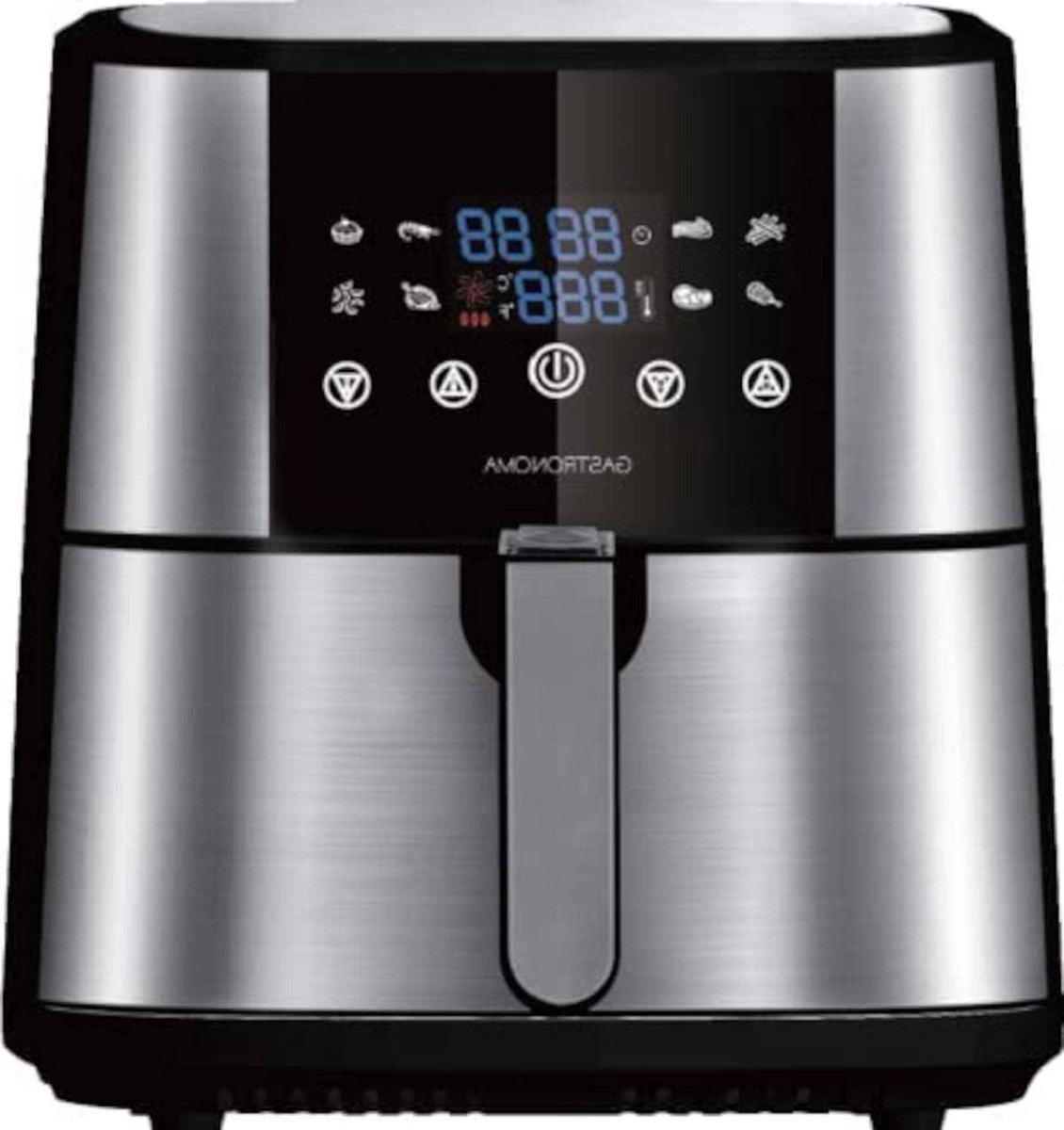 Heteluchtfriteuse Airfryer Frituurpan Gezond Koken XXL Capaciteit 6 Liter Zwart Roestvrijstaal