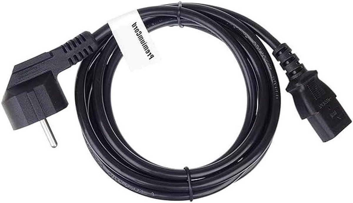 Stroomkabel - Netkabel Adapter - Apparaten Voeden - Koperen Kern - Universeel - Zwart