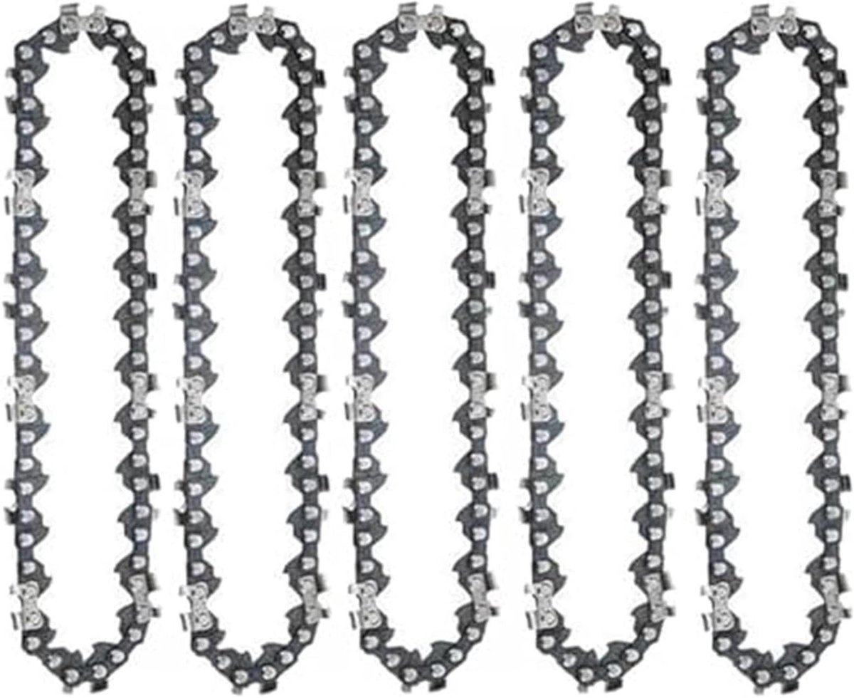 1/4 ketting 4/6/8 inch, voor mini stalen kettingzaagkettingen elektrische kettingzagen accessoire vervanging 0224 Kettingzaag vervangen(BLACK 5pcs 6 inch Chain)