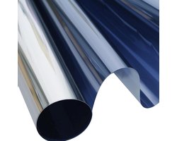 KISKIS One Way Mirror Window Film, Heat Sun Blocking Anti-UV Window Stick Tint, Reflecterende geen lijm statische glasfolie, voor thuis en kantoor, 2,100x300cm (39x118inch)