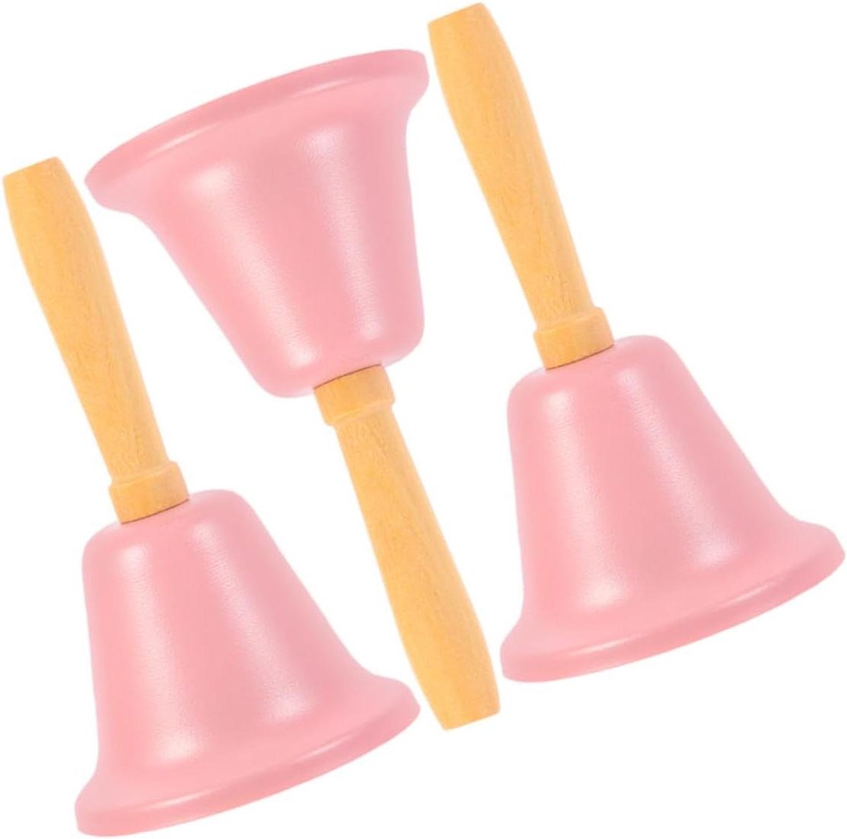 Handbel Set - Alarmbel Ring - Hulp Seinen - Helder Geluid - 11.60X6.30CM - Roze
