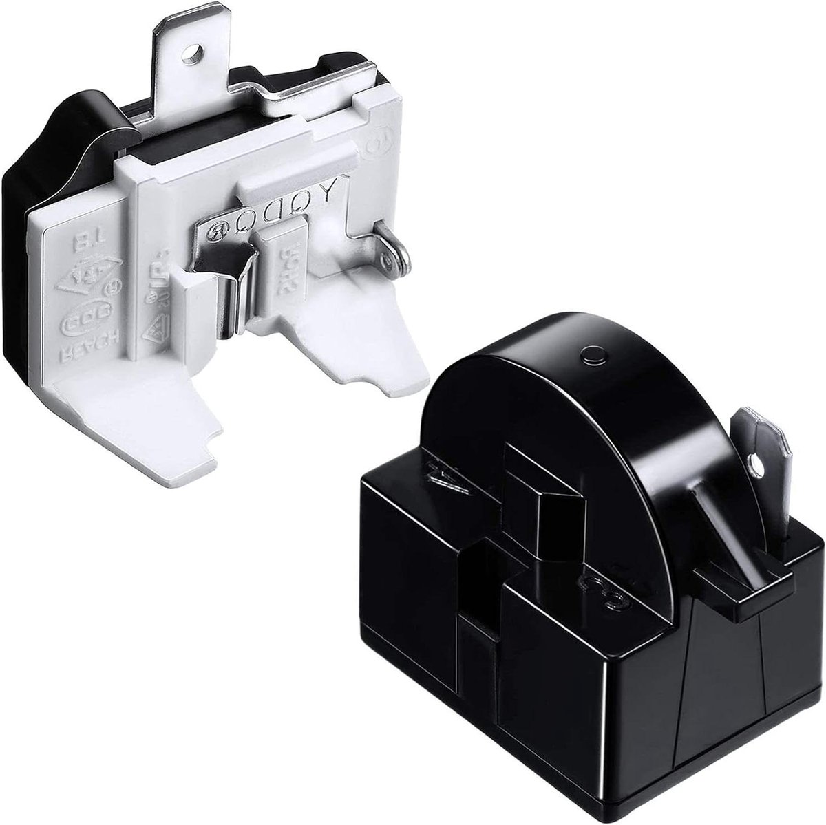Startrelais Koelkast - Condensor Motor Starter - Koelkast Reparatie - 1 Pin - 4.7 Ohm - Zwart