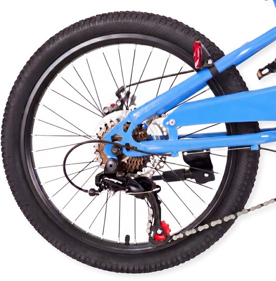 Buxibo - Fiets Austin - Kinder Mountainbike - 7 Versnellingen - 20 Inch - Blauw — afbeelding 3