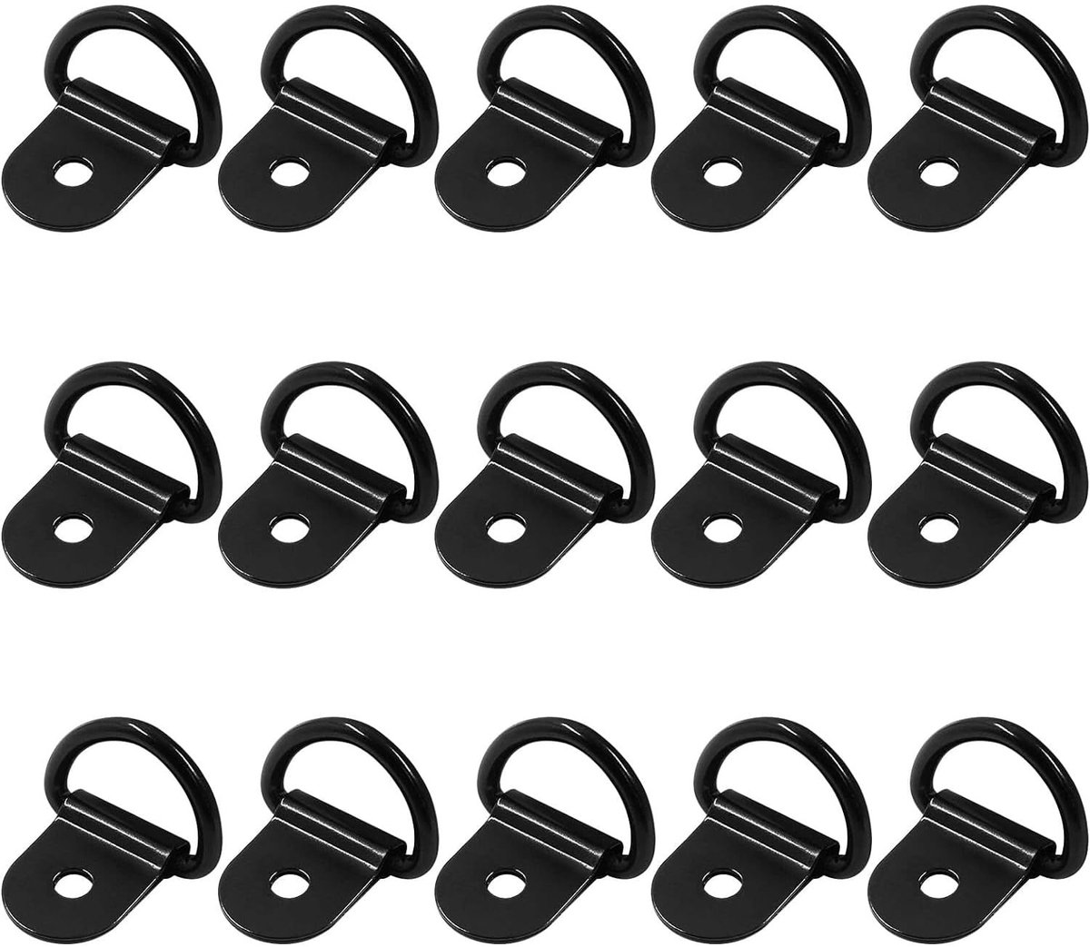 Dailygoods - RVS Lashing Straps - 15-delige set - Sterke D-Ringen - Perfect voor Ladingen - Ideaal voor Trailers - Duurzaam materiaal - Geschikt voor...