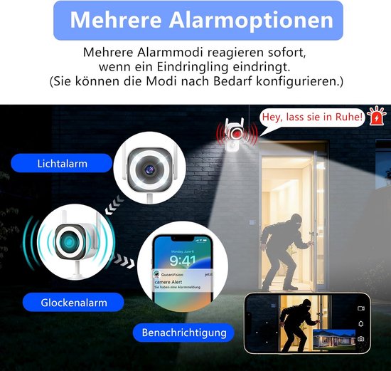 Beveiligingscamera Set - Binnen Buiten Camera - Huis Bewaken - Automatische Zoom - 2 Stuks - Wit — afbeelding 4
