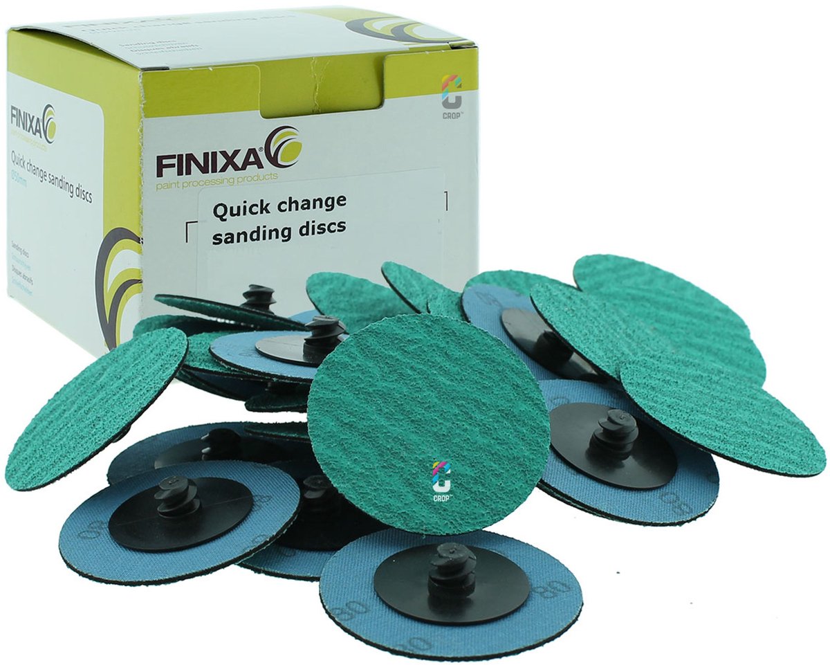 FINIXA Quick Change ROLOC Schuurpapier - 50mm - P80 - Snelle Verandering - Lakverwijdering - Roestverwijdering