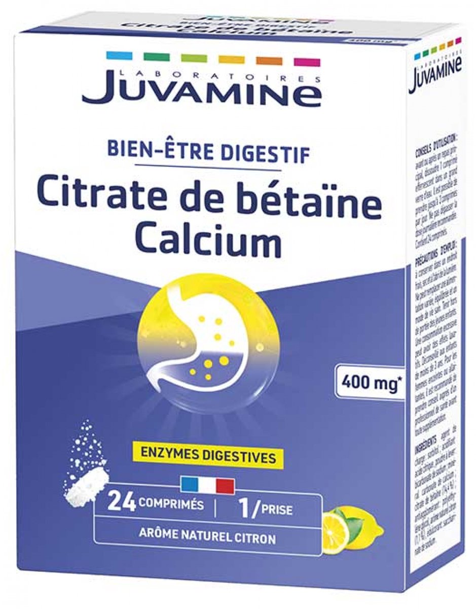Juvamine Betaïnecitraat Calcium 24 Bruistabletten
