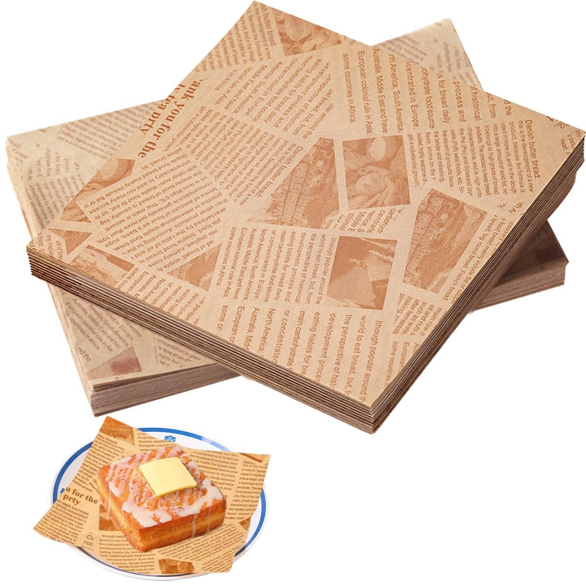 Dailygoods- Vetvrij Papier - Bakpapier Airfryer - Bakpapiervellen - Herbruikbaar Bakpapier - Vetvrij Papier voor Borrelplank - Perfect voor Bakken